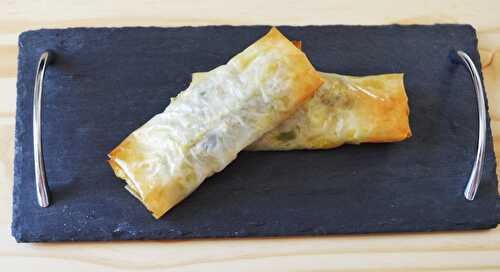 Feuilles de brick farcies aux courgettes