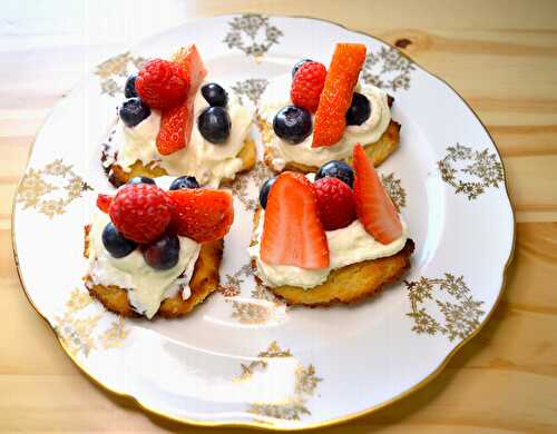 Gâteaux façon tarte au citron, crème montée