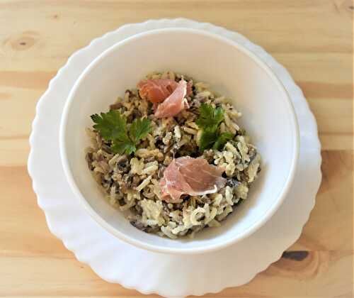 Salade de riz aux champignons