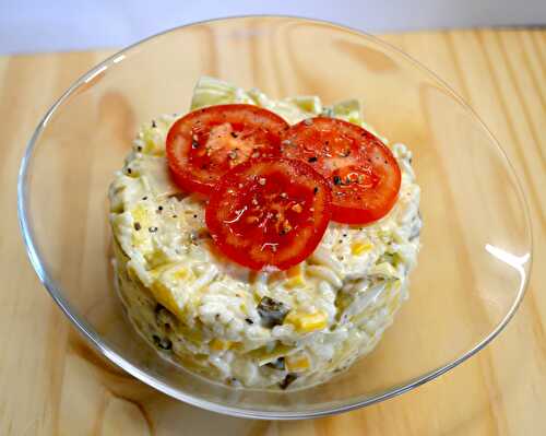 Salade polonaise de riz au jambon