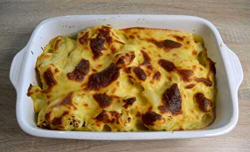 Gratin de chou-fleur et poireau à la béchamel