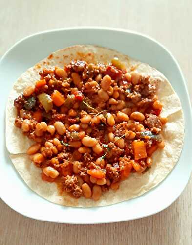 Haricots blanc aux viande haché