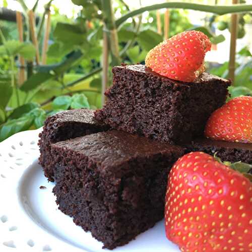 Brownies chocolat-aubergine (sans gluten et sans lactose)