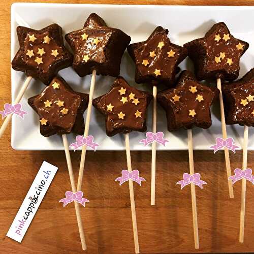 Brownies en sucettes