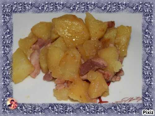 Pommes de terre, oignons et lardons