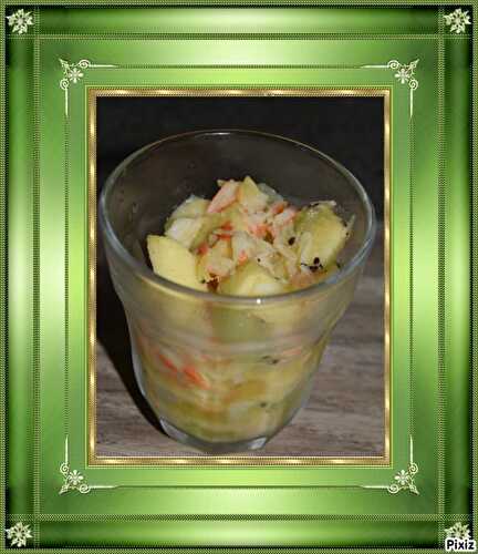 Verrine de kiwi, pomme et surimi