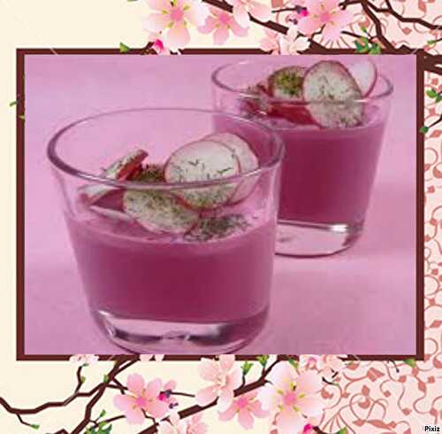 Verrine de radis rose/betterave