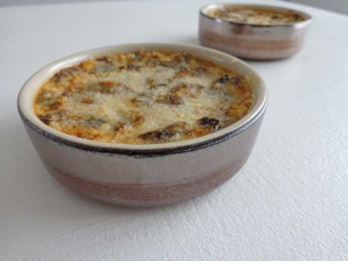 Crème brulée aux champignons