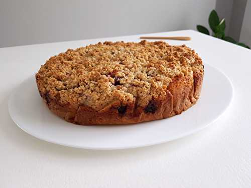 Gâteau aux framboise, noix coco façon crumble