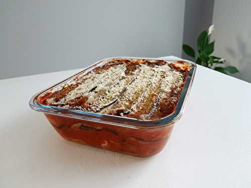 Gratin tomate, aubergine, mozzarella