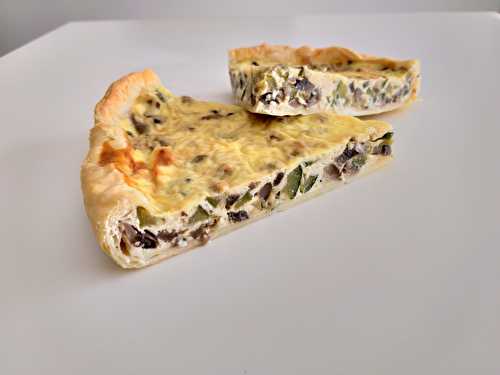 Quiche courgettes et champignons