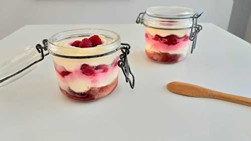 Tiramisu aux framboises, citron