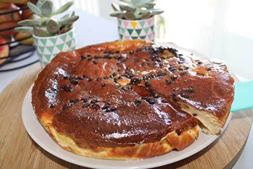 Clafoutis léger aux poires et chocolat