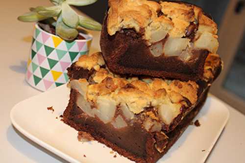 Crumble cake poires & chocolat -