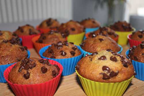 Muffin bananes et pépites de chocolat -