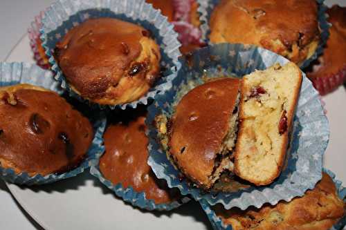 Muffins Cranberry chocolat blanc