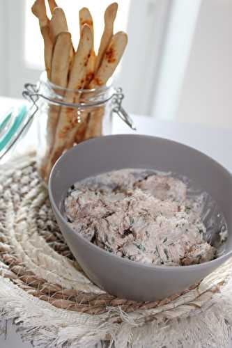 Tartinade de thon et ses gressins