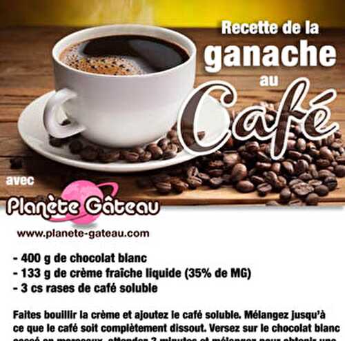 Ganache au café - Blog Planete Gateau