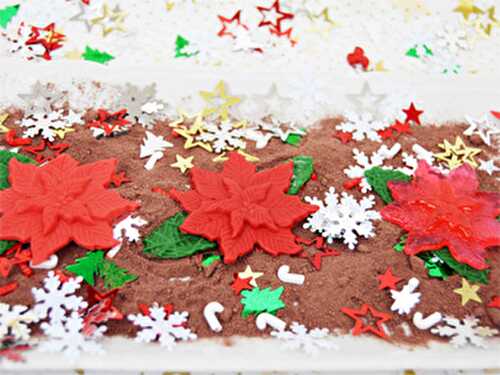 Rose de Noël Poinsettia en isomalt - Blog Planete Gateau