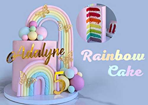 Recette de Rainbow Cake – Gâteau Arc en Ciel facile
