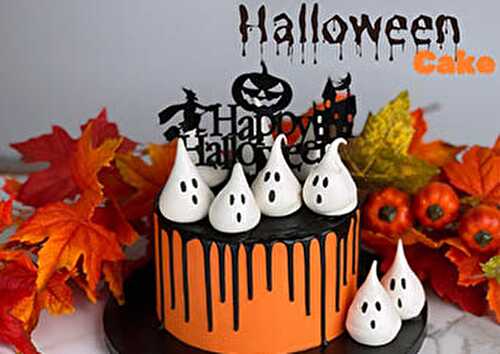 Recette du Layer Cake d'Halloween Orange et Noir - Blog Planete Gateau