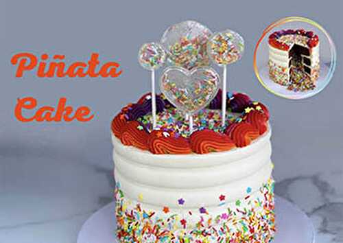 Piñata Cake ou Gâteau surprise + Sucettes Hochet - Blog Planete Gateau