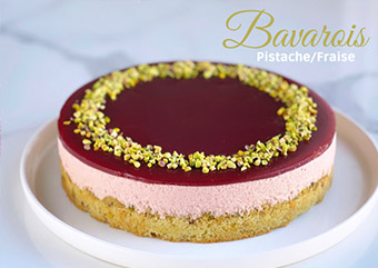 Bavarois Pistache Fraise recette facile