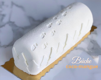 Bûche de Noël Coco Mangue