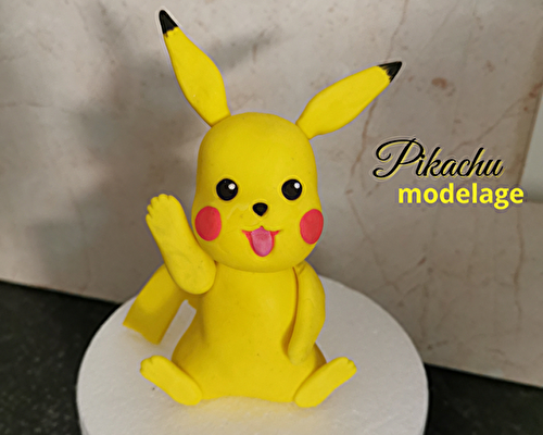 Modelage Pokémon Pikachu en pâte à sucre