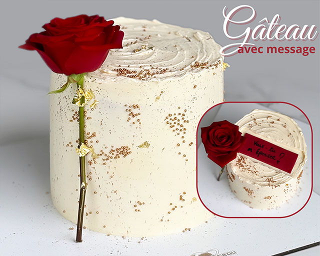 Gâteau à message surprise