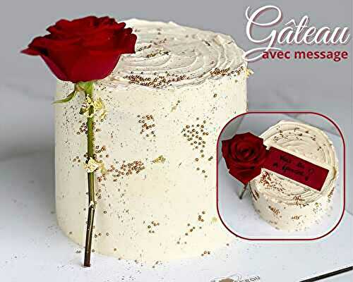 Gâteau à message surprise