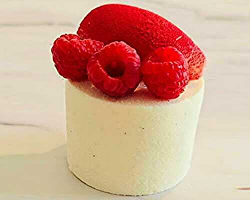 Entremets framboise et vanille