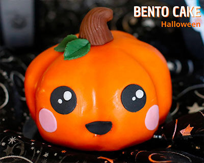Bento Cake Citrouille pour Halloween