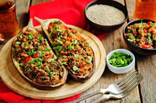 Aubergines farcies à la viande hachée