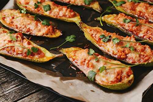 Aubergines farcies aux légumes et à la viande hachée