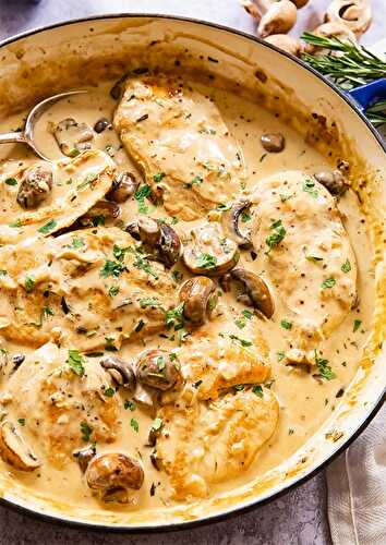 Blanquette de poulet aux champignons