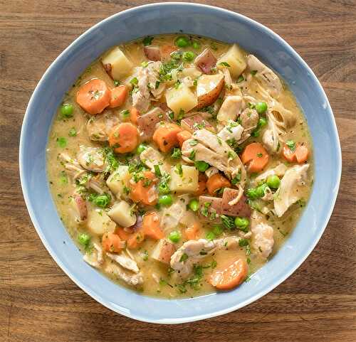 Blanquette de poulet et légumes de printemps