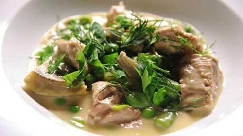 Blanquette légère de veau aux petits pois WW