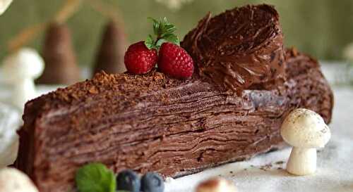 Bûche au chocolat légère