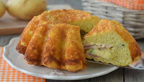 Cake farcie aux courgettes, gruyère et jambon avec Thermomix