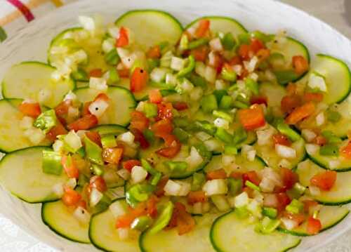 Carpaccio de courgettes