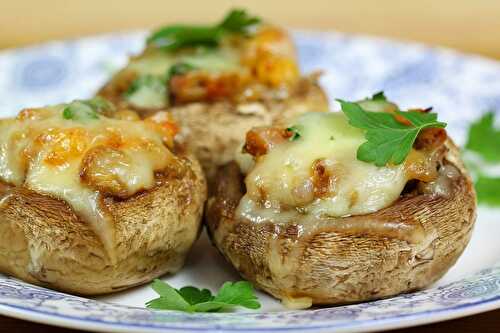 Champignons farcis aux lardons