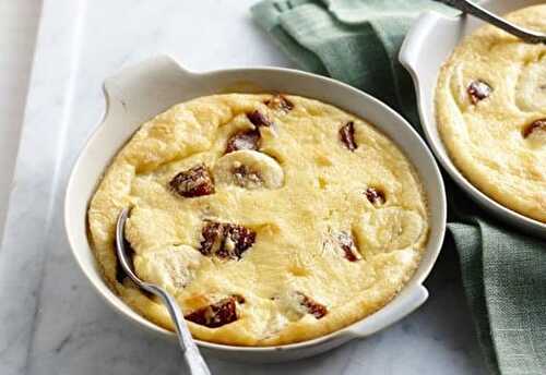 Clafoutis aux bananes et dattes léger