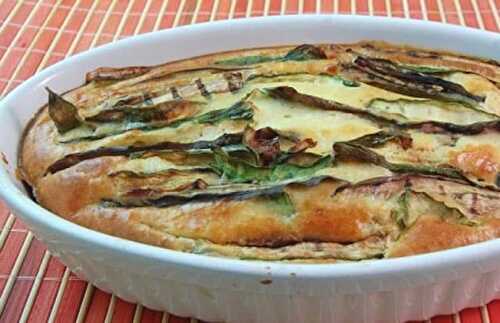 Clafoutis aux Courgettes et Aubergines Grillées