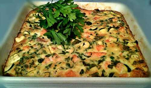 Clafoutis aux Courgettes et Saumon