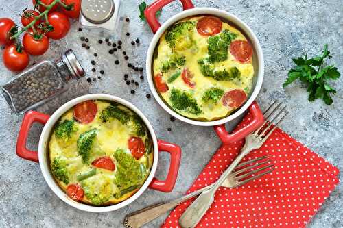 Clafoutis de brocoli et tomate