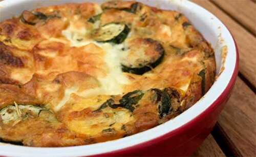 Clafoutis de saumon et courgettes