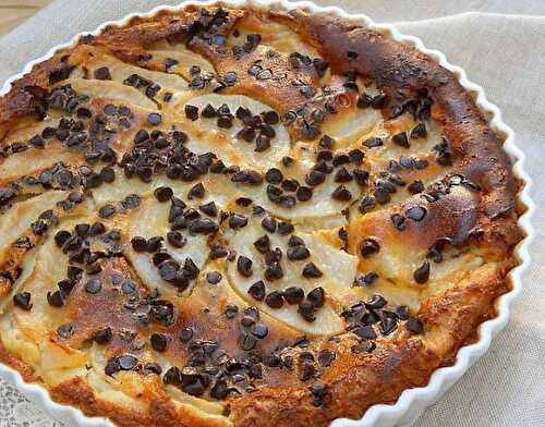 Clafoutis Léger aux Poires et Chocolat