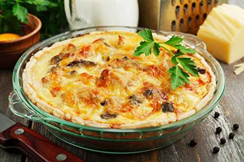 Comment faire une quiche au poulet et champignons en moins d’une heure !