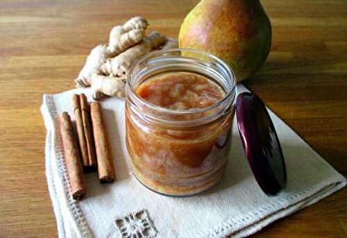 Confiture de poire au gingembre et la cannelle